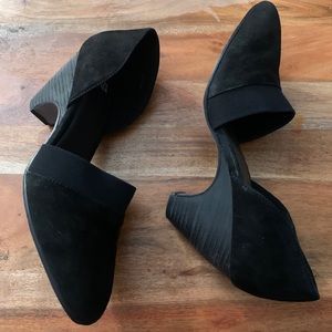 EILEEN FISHER - black suede bailey d'orsay pump - size 9.5